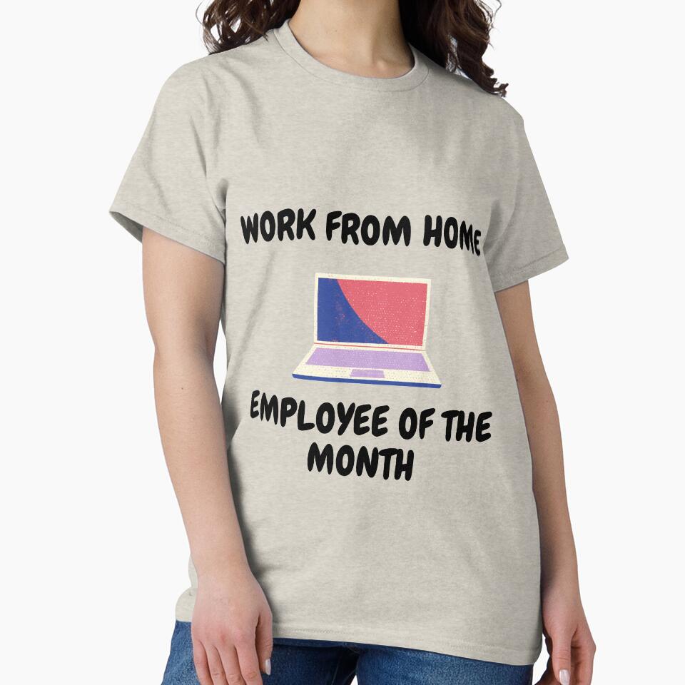 Work From Home Employee Of The Month Laptop Clipart by LuckyKermit