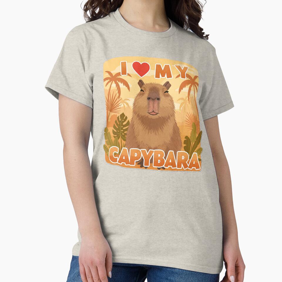 I Love My Capybara by pandainkydreams T-Shirts, Hoodie, Sweatshirt | BlankRebels.com (Image 2)