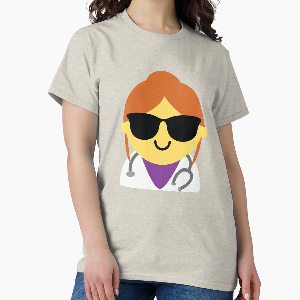 Doctor Girl Emoji by HippoEmo T-Shirts, Hoodie, Sweatshirt | BlankRebels.com (Image 2)