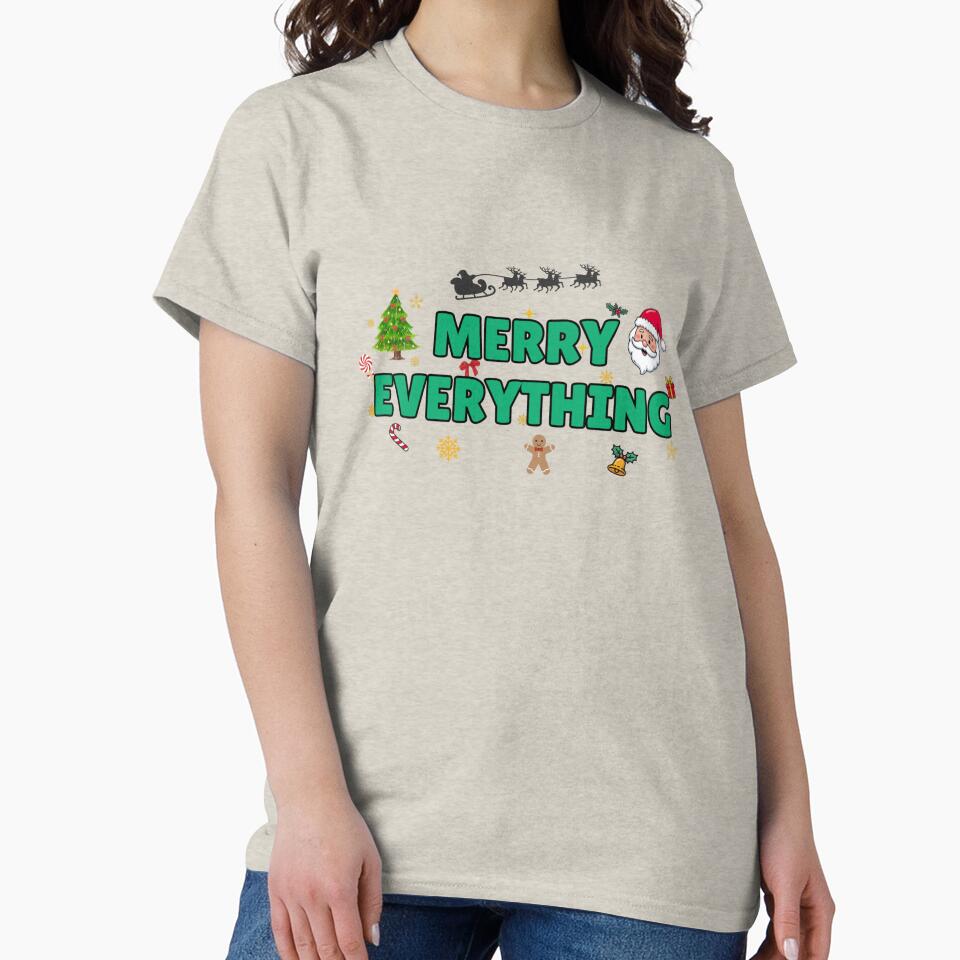 Merry Everything – Festive Holiday Greeting Design for Winter Season by Sparkanddesign T-Shirts, Hoodie, Sweatshirt (Image 2)