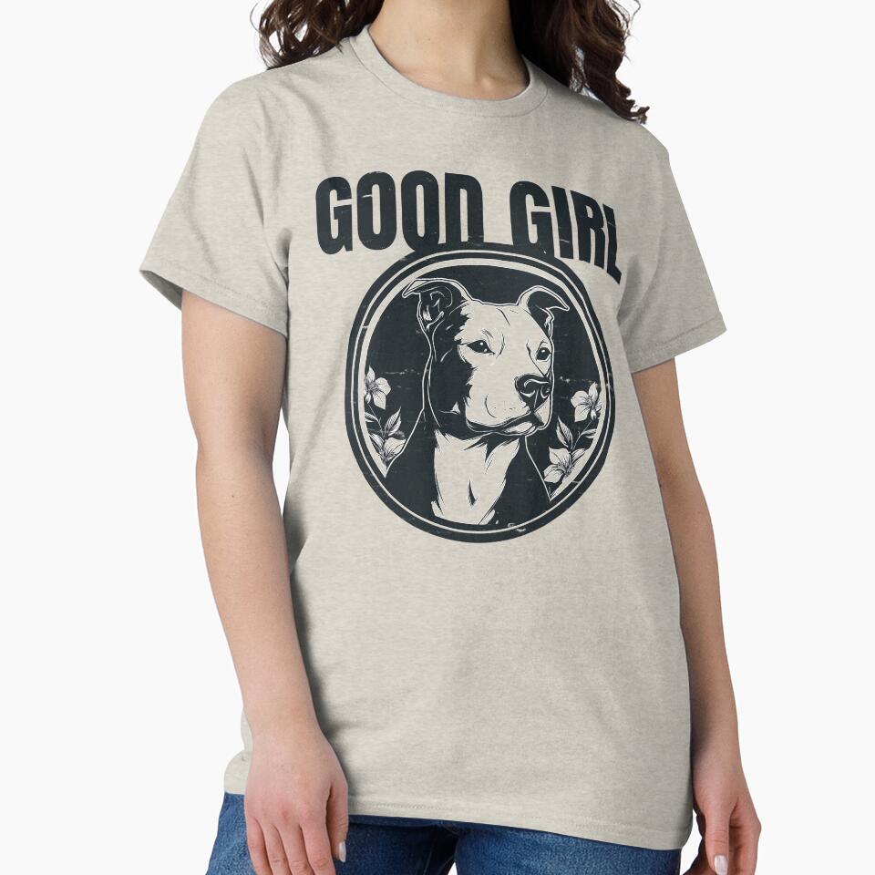 Good Girl Pit Bull Dark Line Art Design by Barrivey T-Shirts, Hoodie, Sweatshirt | BlankRebels.com (Image 2)
