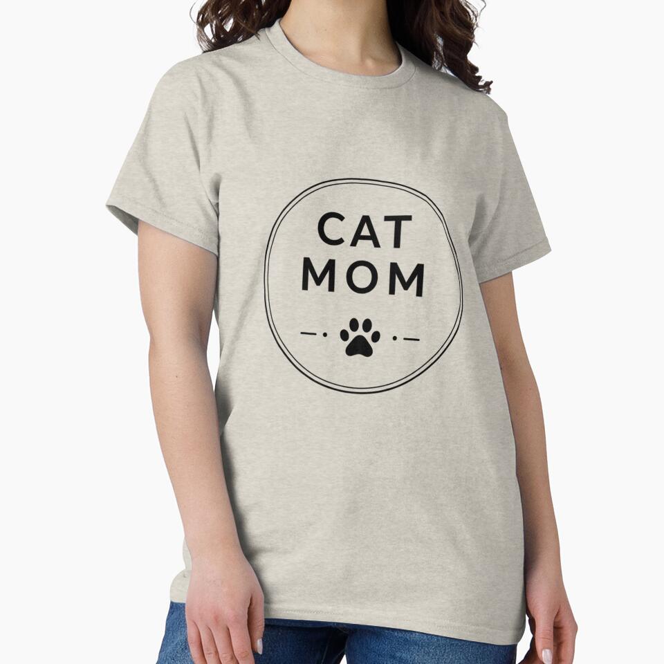 Minimal Cat Mom Circle Badge – Aesthetic Cat Lover Shirt Design by mibrand Hoodie, Sweatshirt | BlankRebels.com (Image 2)