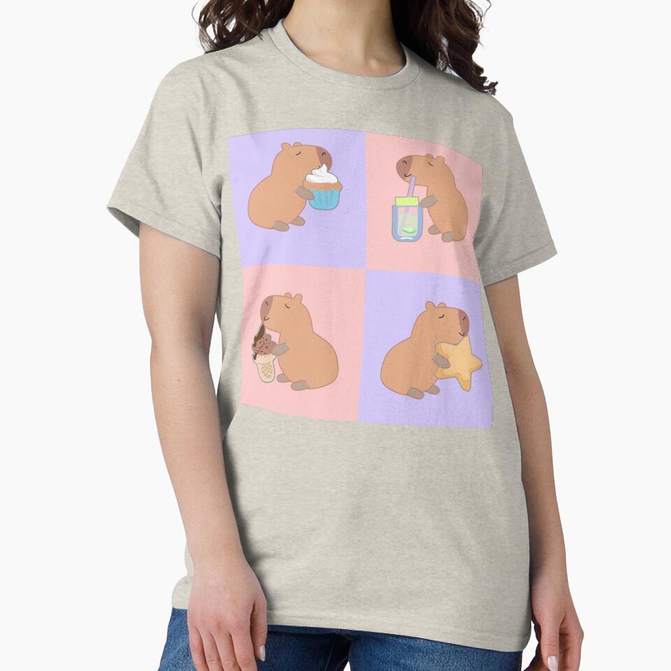 Capybara Pattern by kawaiistudio T-Shirts, Hoodie, Sweatshirt | BlankRebels.com (Image 2)