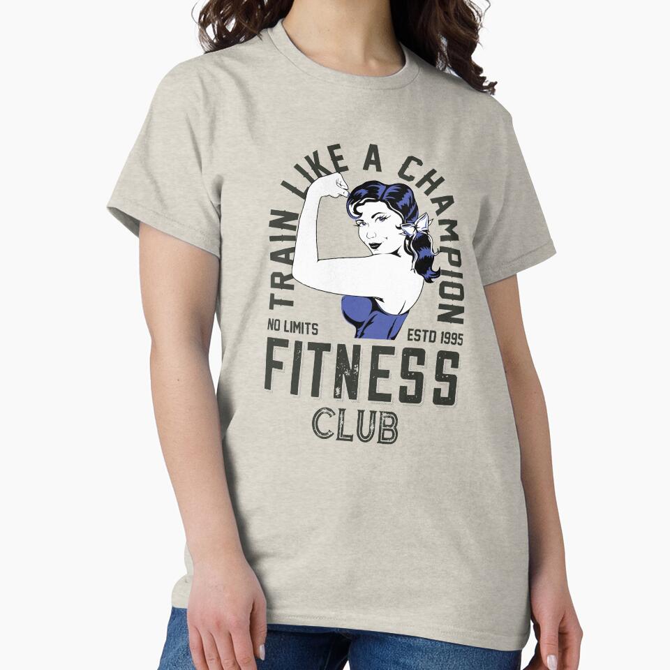 Women's Train Like a Champion Fitness Club by The Masked Designer T-Shirts, Hoodie, Sweatshirt | BlankRebels.com (Image 2)