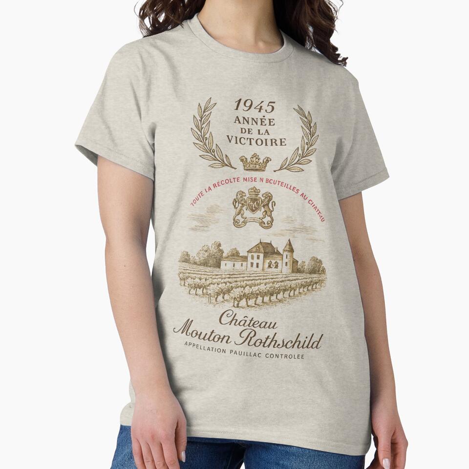 Wine Pairing Art | Vintage Château Mouton Rothschild 1945 Vineyard Scene | French Wine Lover by WAUZ