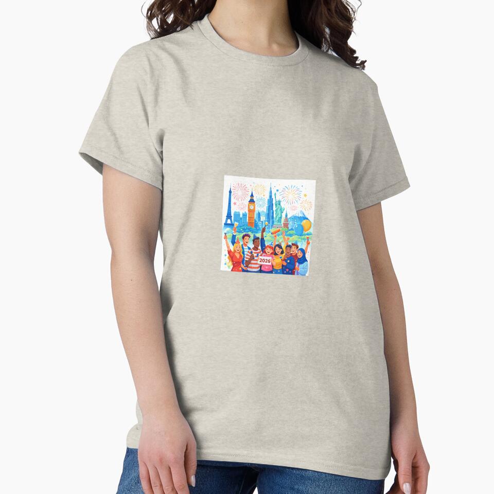 New Year 2026 International Celebration Illustration | Festive Art by UK04 DESIGNER T-Shirts, Hoodie, Sweatshirt (Image 2)