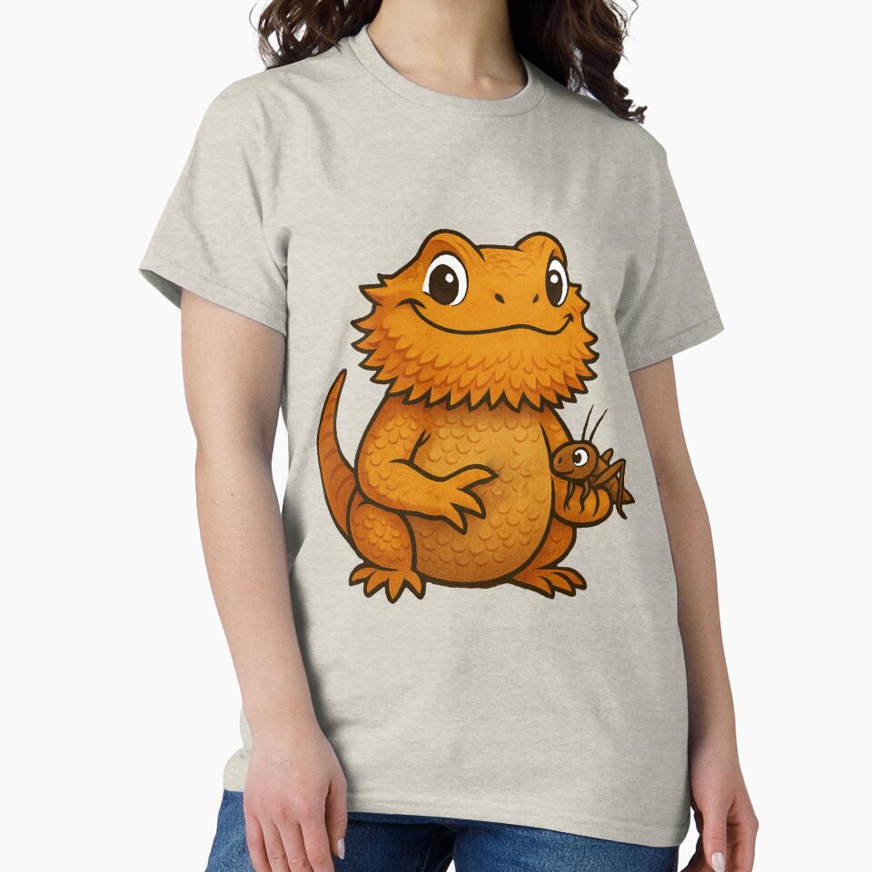 Cute Bearded Dragon Art – Chunky Pet Lizard Design by Strange Comforts T-Shirts, Hoodie, Sweatshirt (Image 2)