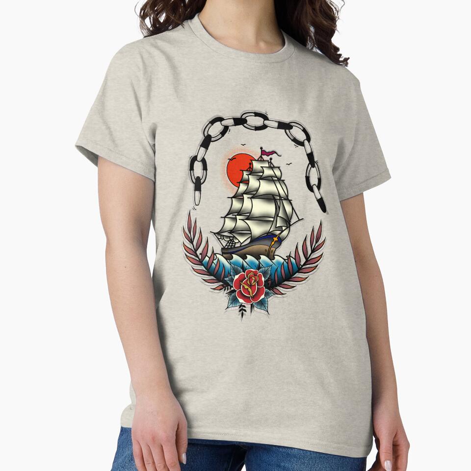 Old school ship by SoulArtLove T-Shirts, Hoodie, Sweatshirt | BlankRebels.com (Image 2)