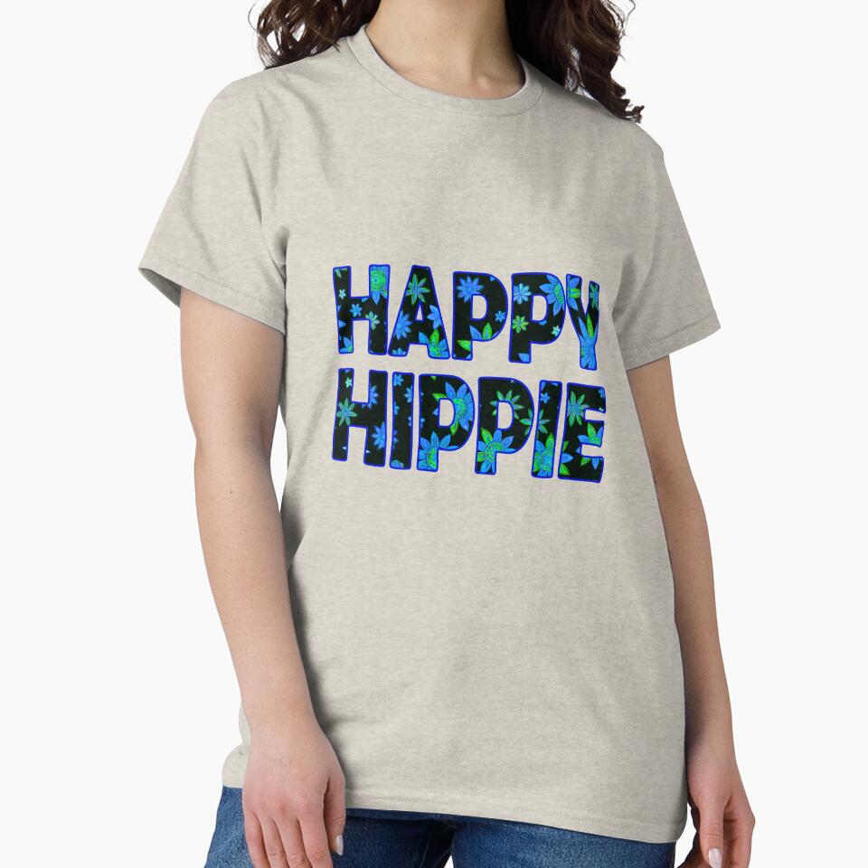 Flower Power Happy Hippie Words Free Spirit Hippie Vibes 3 of 4 by Beachy T-Shirts, Hoodie, Sweatshirt (Image 2)