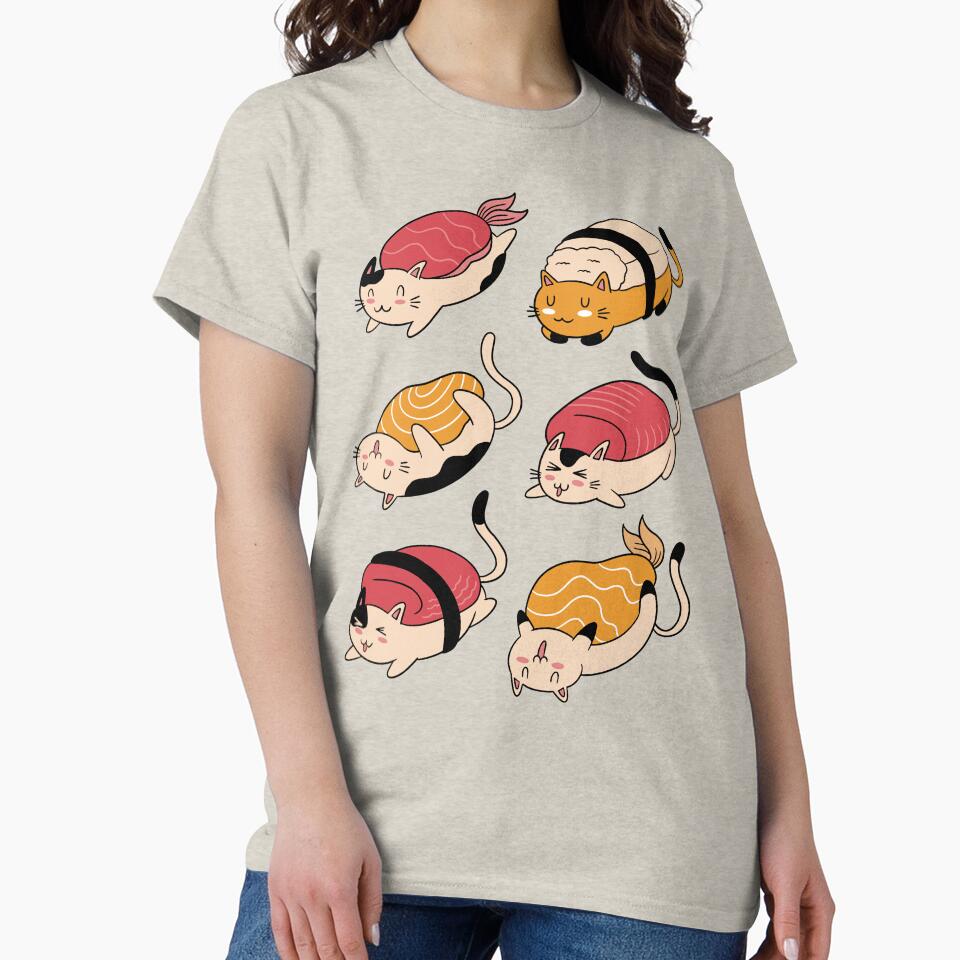 Cute Cats Sushi Roll by OnepixArt T-Shirts, Hoodie, Sweatshirt | BlankRebels.com (Image 2)