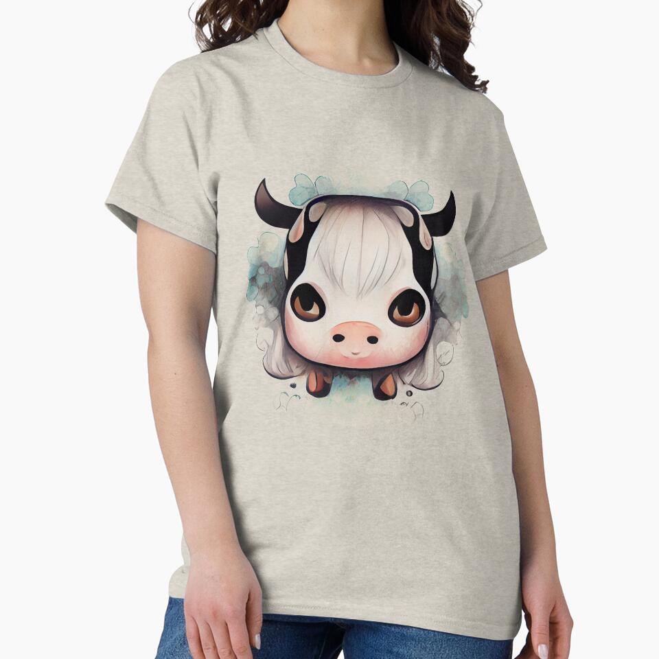 Chibi cow by Bratak T-Shirts, Hoodie, Sweatshirt | BlankRebels.com (Image 2)