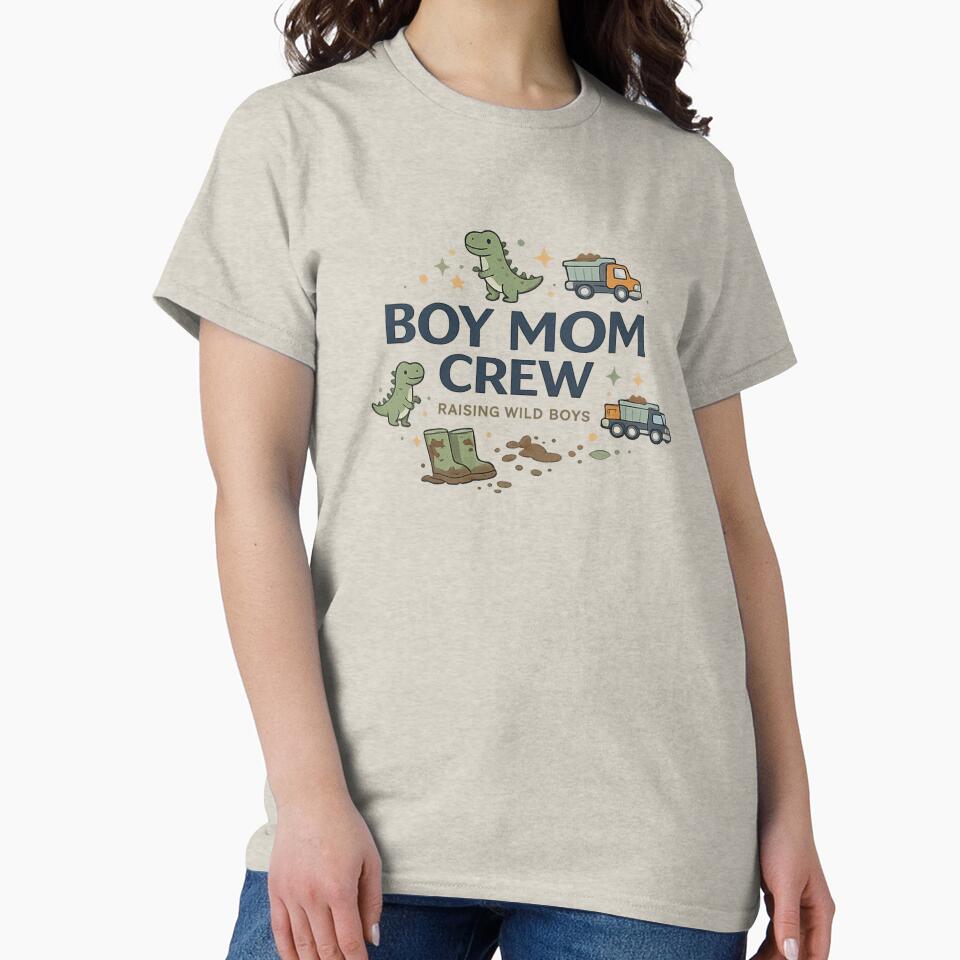 Boy Mom Crew – Raising Wild Boys Mom Life by PunchDrop T-Shirts, Hoodie, Sweatshirt | BlankRebels.com (Image 2)