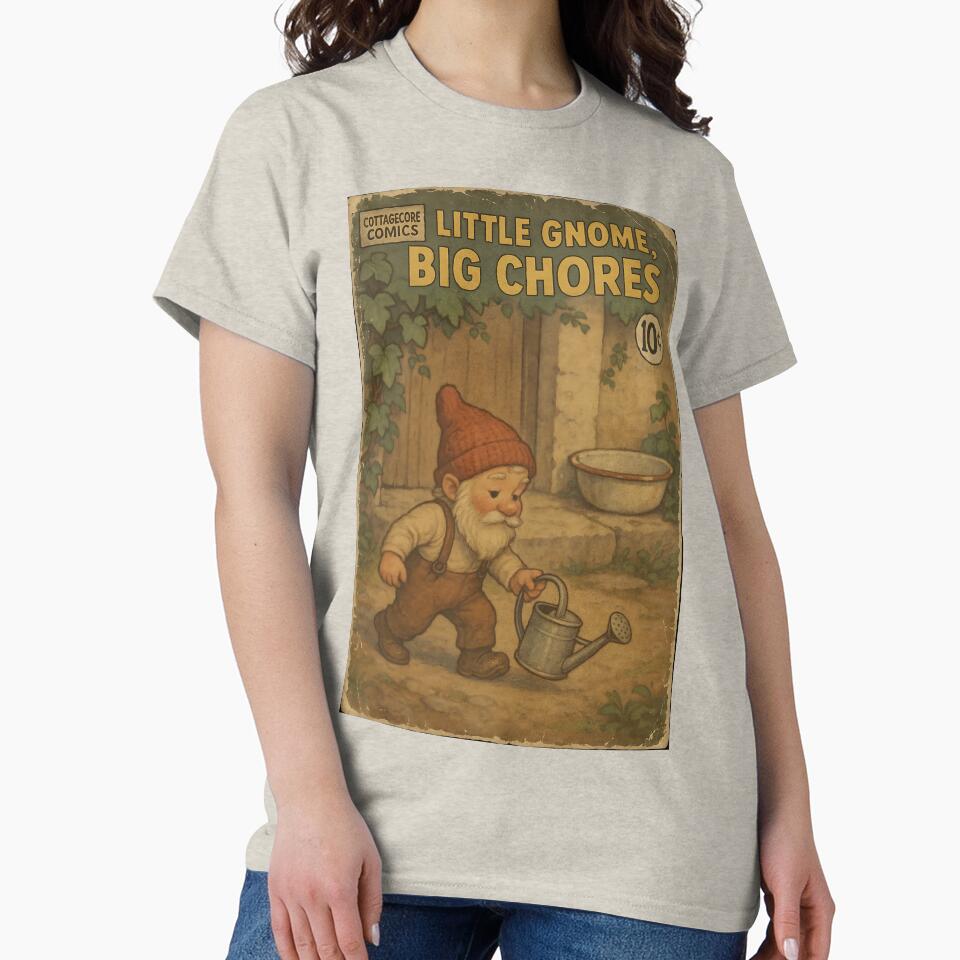 Nostalgic Cottagecore: Little gnome, big chores by bapupa T-Shirts, Hoodie, Sweatshirt | BlankRebels.com (Image 2)
