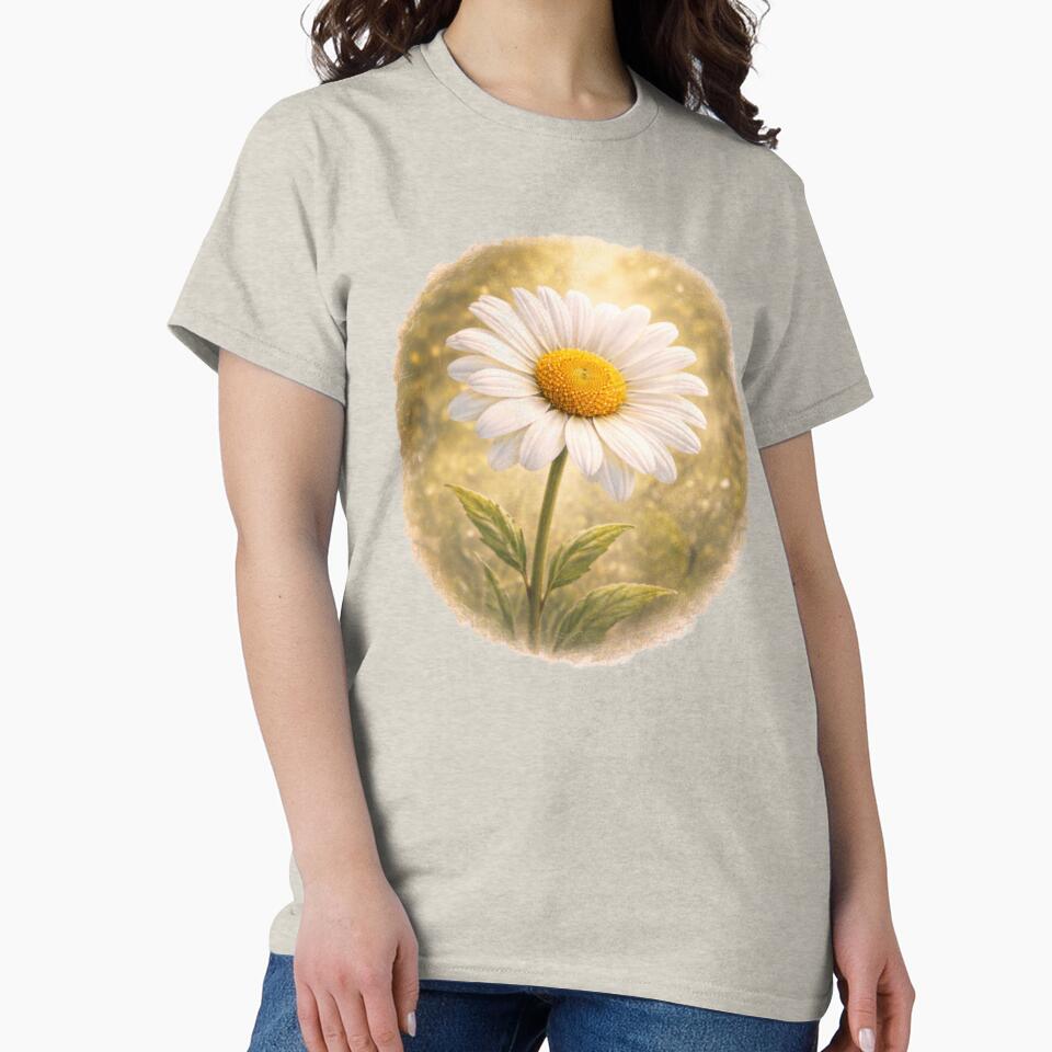 Sunny Garden Daisy – Cheerful Floral Portrait by TheJoyfulPen