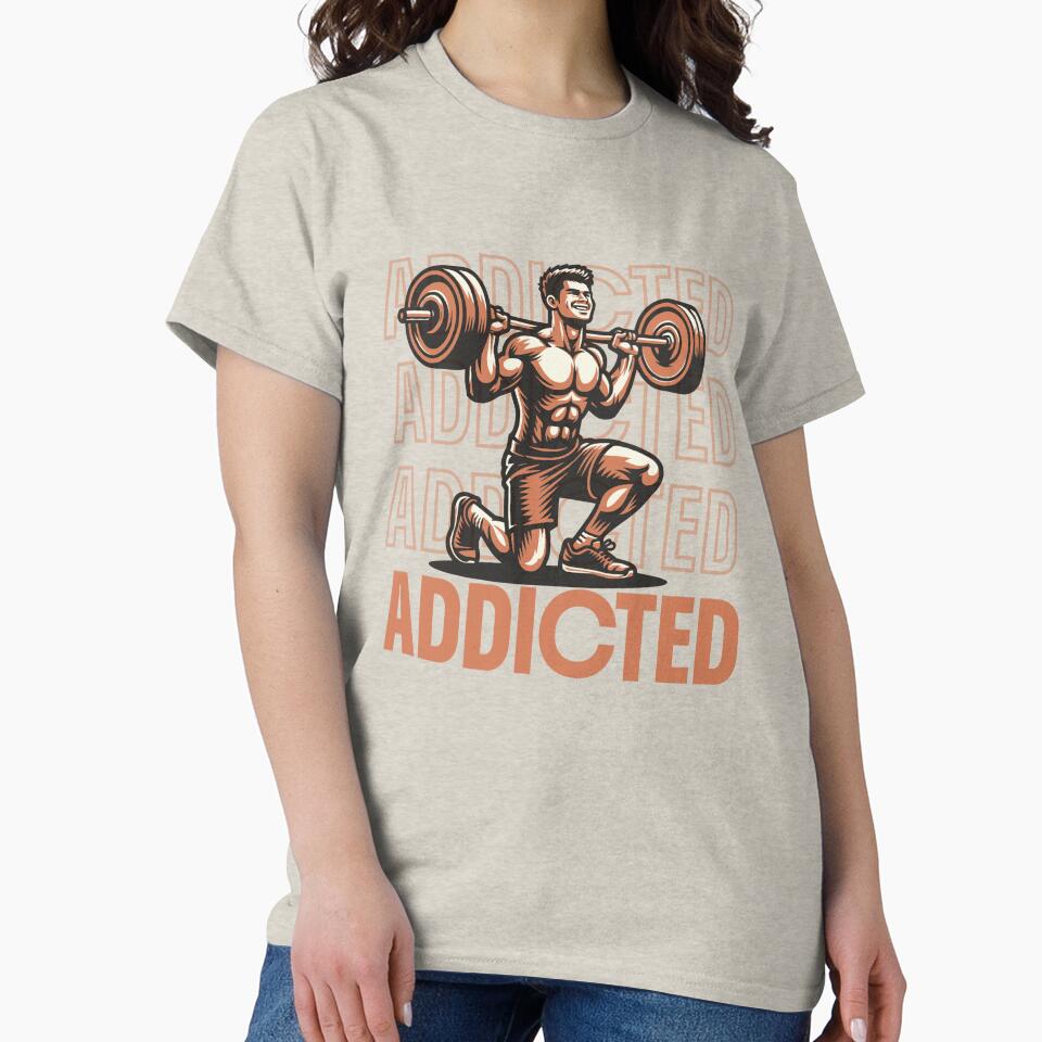 Addicted to the Iron – Retro Squat Bodybuilding Fitness by Abaseen T-Shirts, Hoodie, Sweatshirt | BlankRebels.com (Image 2)