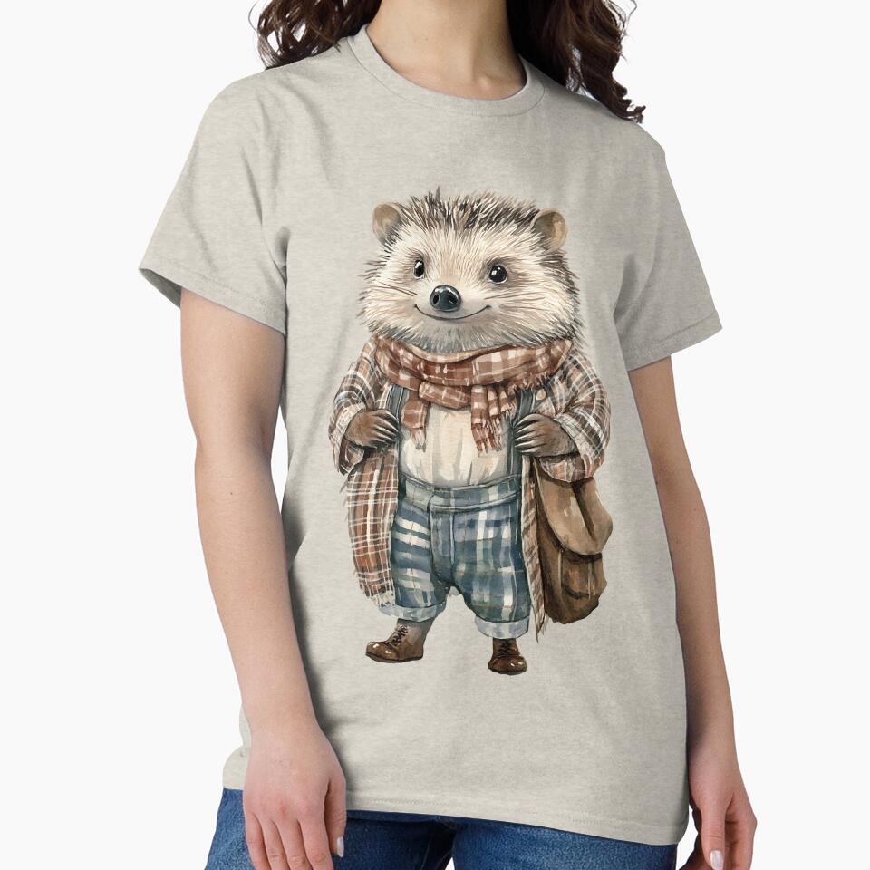 Rustic Cottagecore Hedgehog by bapupa T-Shirts, Hoodie, Sweatshirt | BlankRebels.com (Image 2)