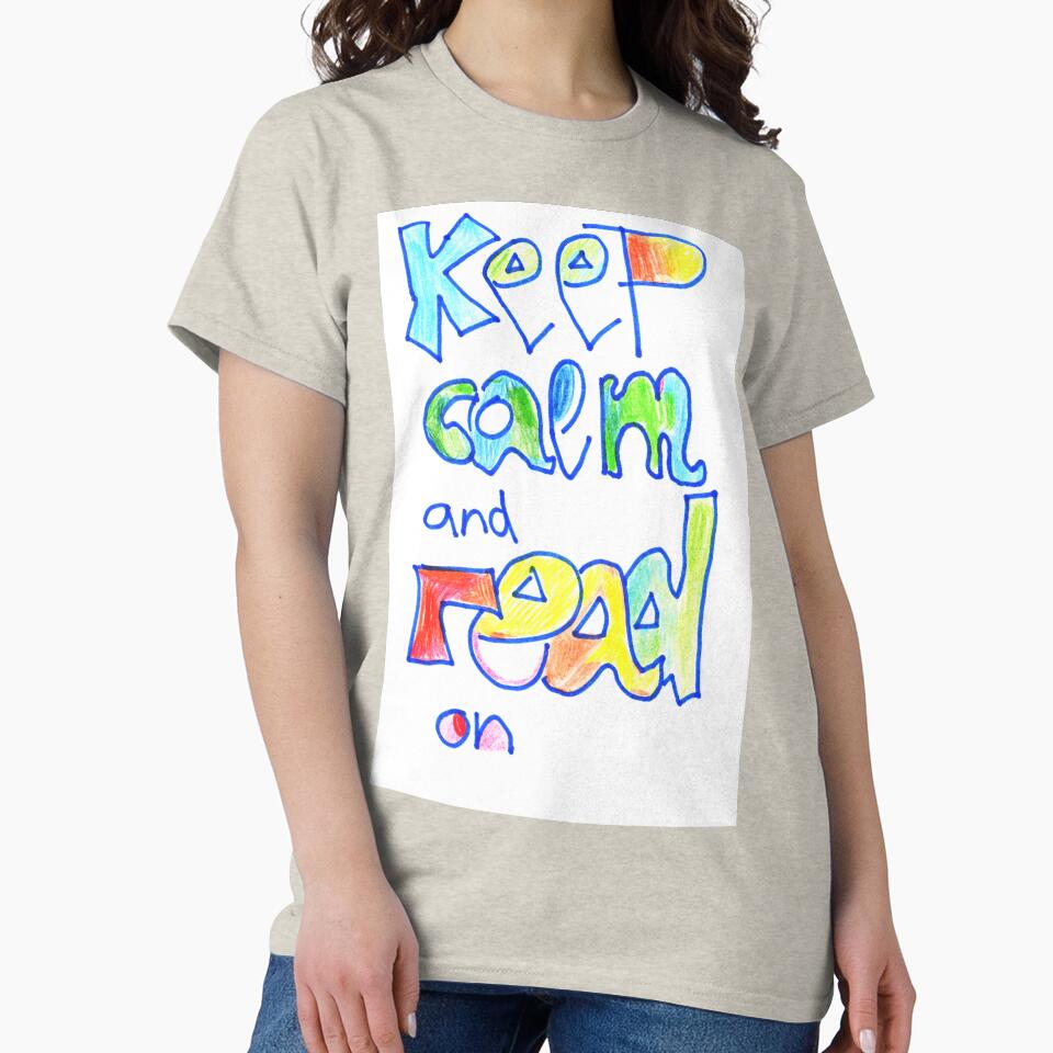 Keep calm and read on lettering by lausn T-Shirts, Hoodie, Sweatshirt | BlankRebels.com (Image 2)