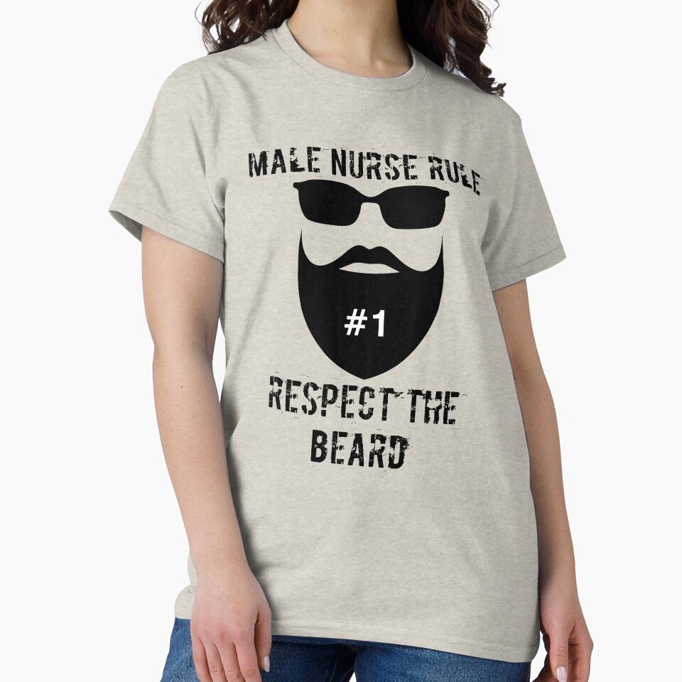 Male Nurse Rule #1 Respect the Beard MURSE funny shirt by VeteranTees Hoodie, Sweatshirt | BlankRebels.com (Image 2)