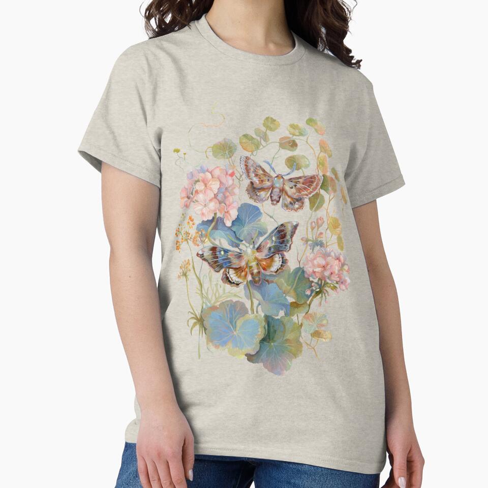 Geranium Moth garden by claramcallister T-Shirts, Hoodie, Sweatshirt | BlankRebels.com (Image 2)