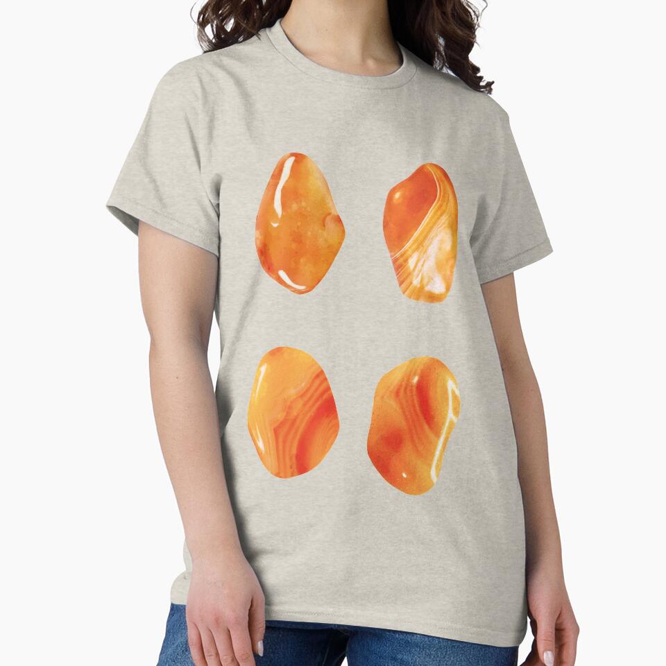 Watercolor Orange Agate Crystals by EnchantedInn T-Shirts, Hoodie, Sweatshirt | BlankRebels.com (Image 2)