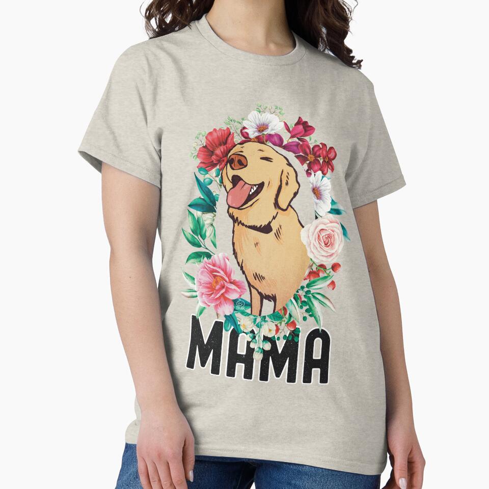 Mama! Floral Mom shirt, Golden retriever mom shirt by Golden Turtle Studio Hoodie, Sweatshirt | BlankRebels.com (Image 2)