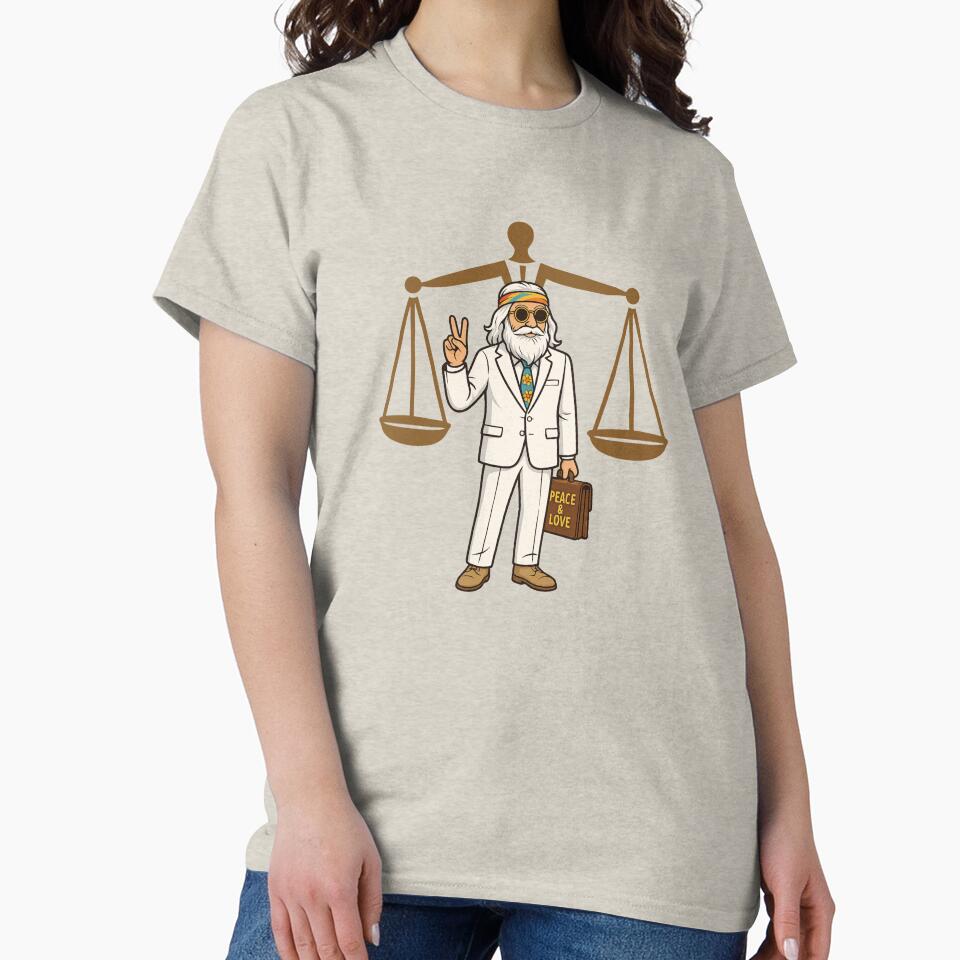 Elderly White Hippie Lawyer – Peace Love Legal Humor T-Shirts, Hoodie, Sweatshirt