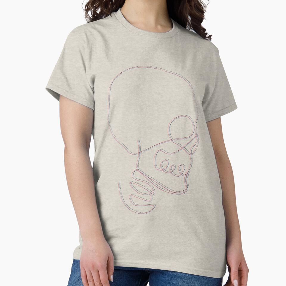 Skull by OneLineDrawings T-Shirts, Hoodie, Sweatshirt | BlankRebels.com (Image 2)