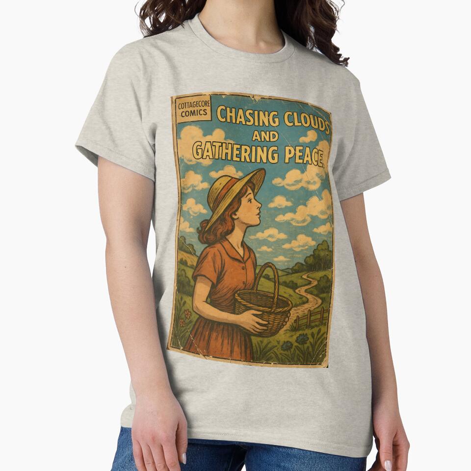 Cottagecore Aesthetic: Chasing Clouds, Gathering Peace by bapupa T-Shirts, Hoodie, Sweatshirt | BlankRebels.com (Image 2)