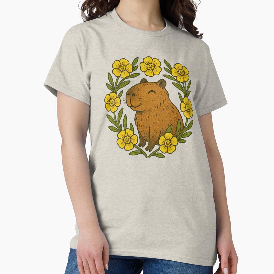 Happy Capybara by Boog Monst T-Shirts, Hoodie, Sweatshirt | BlankRebels.com (Image 2)