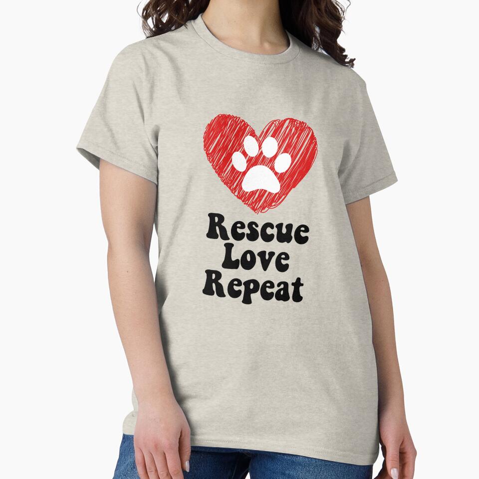 Rescue Love Repeat Shirt by ScruffyBlonde Hoodie, Sweatshirt | BlankRebels.com (Image 2)