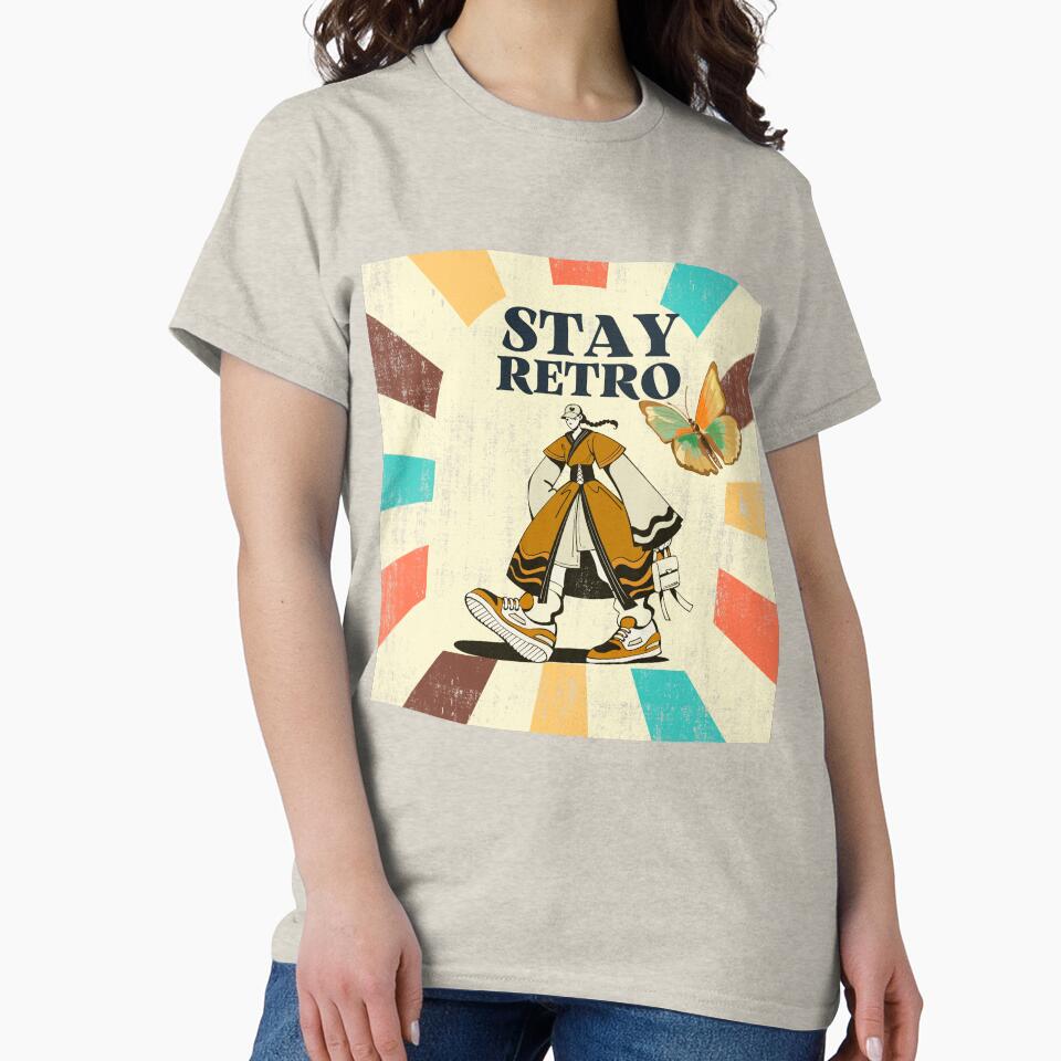 Stay Retro – Vintage Fashion Illustration by NadiTrends T-Shirts, Hoodie, Sweatshirt | BlankRebels.com (Image 2)
