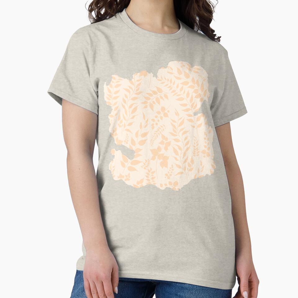 Greenery Botanical Print Peach Leaves by SilverPegasus T-Shirts, Hoodie, Sweatshirt | BlankRebels.com (Image 2)