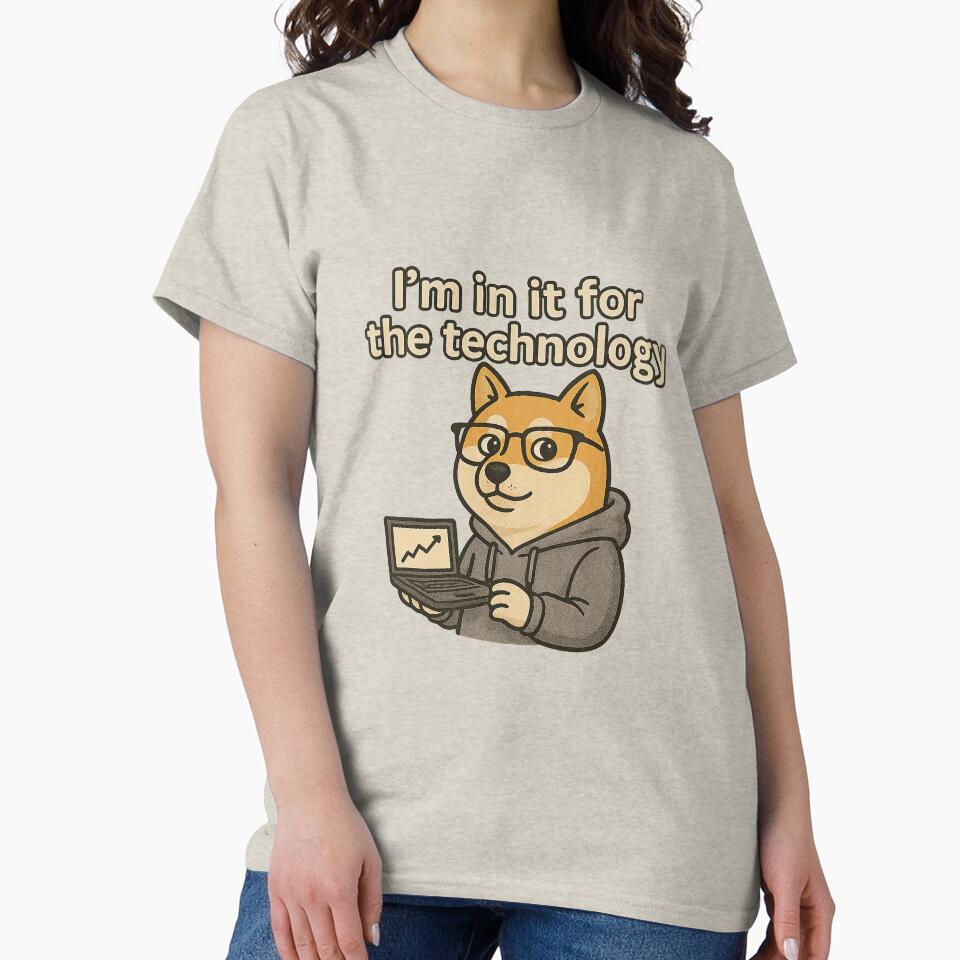 Dogecoin Realism – “I’m in it for the Technology” Meme by Bratak T-Shirts, Hoodie, Sweatshirt | BlankRebels.com (Image 2)
