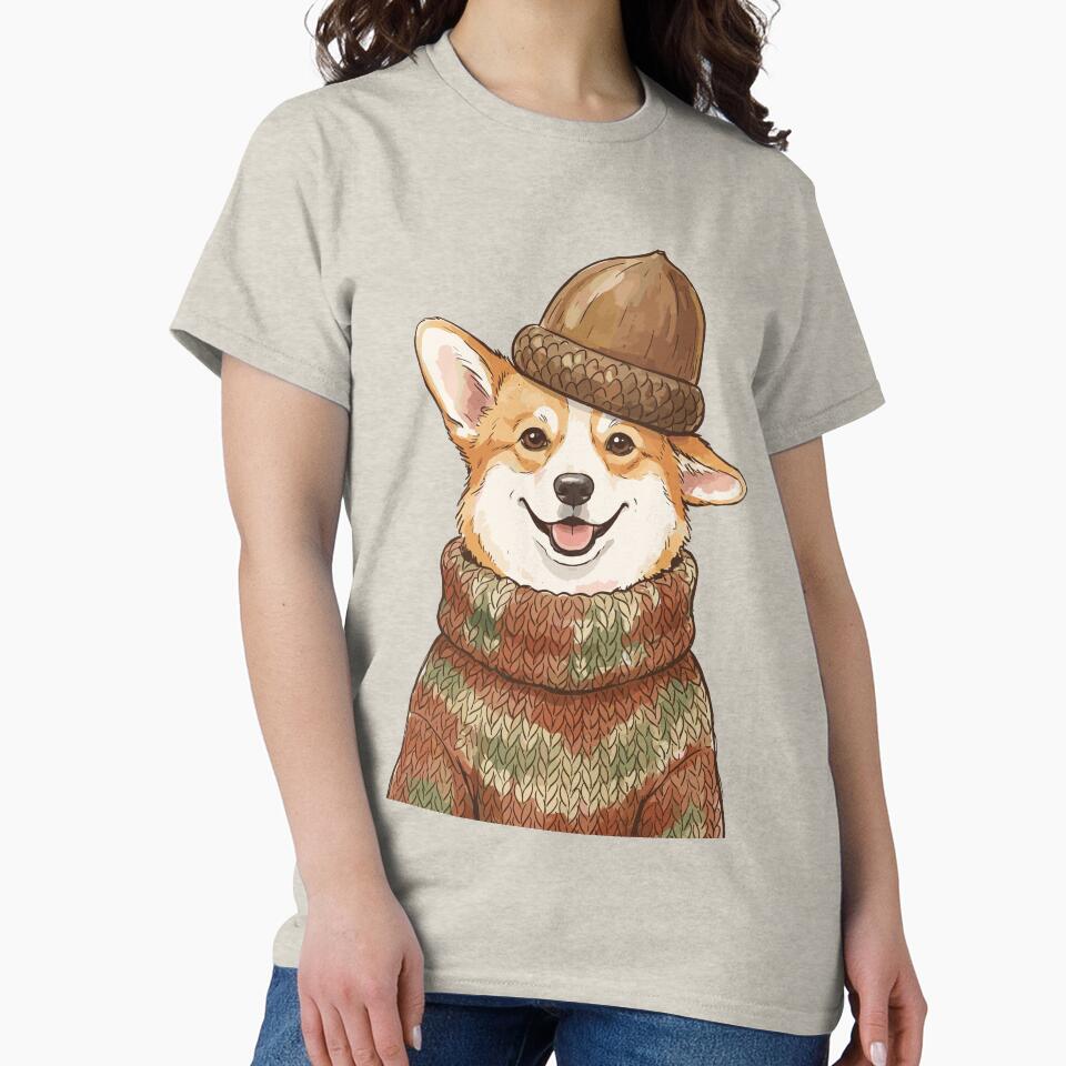 Magical Cottagecore: Acorn Cap Corgi by bapupa T-Shirts, Hoodie, Sweatshirt | BlankRebels.com (Image 2)