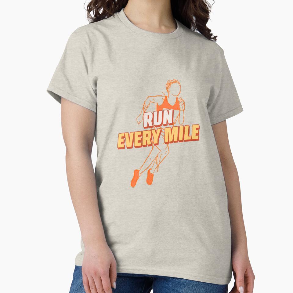 Run Every Mile – Motivational Runner Silhouette Design by Atlantic Flyer Designs T-Shirts, Hoodie, Sweatshirt (Image 2)