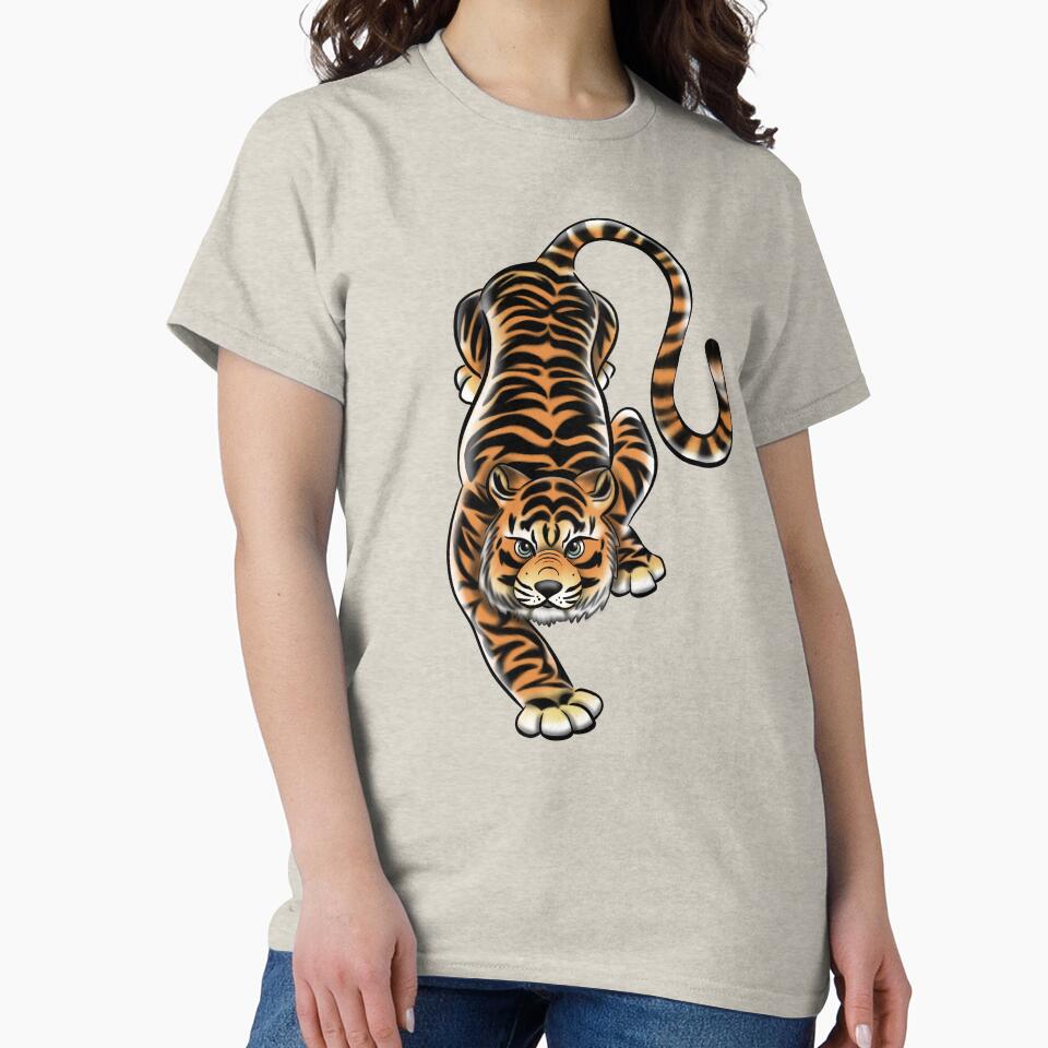 Tattoo style tiger by Manxcraft T-Shirts, Hoodie, Sweatshirt | BlankRebels.com (Image 2)