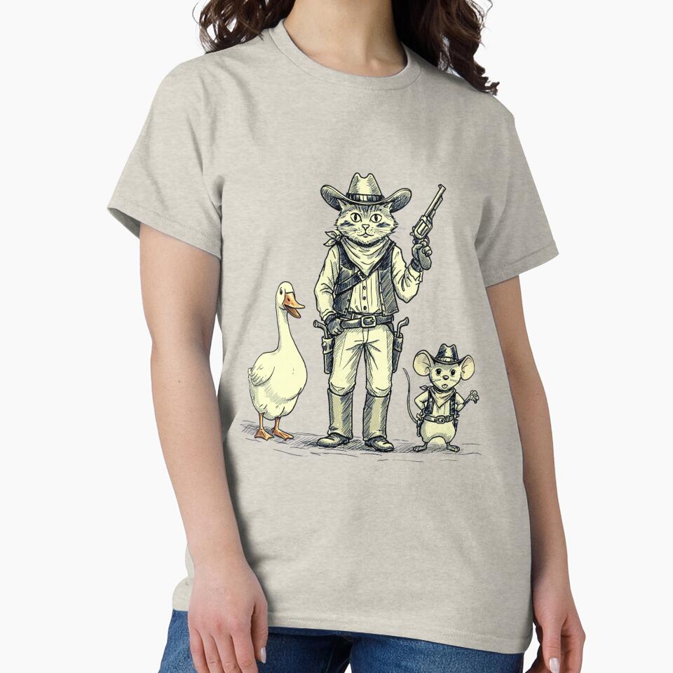 Meowdy Partner – Funny Cowboy Cat Mouse Vintage Western T-Shirts, Hoodie, Sweatshirt