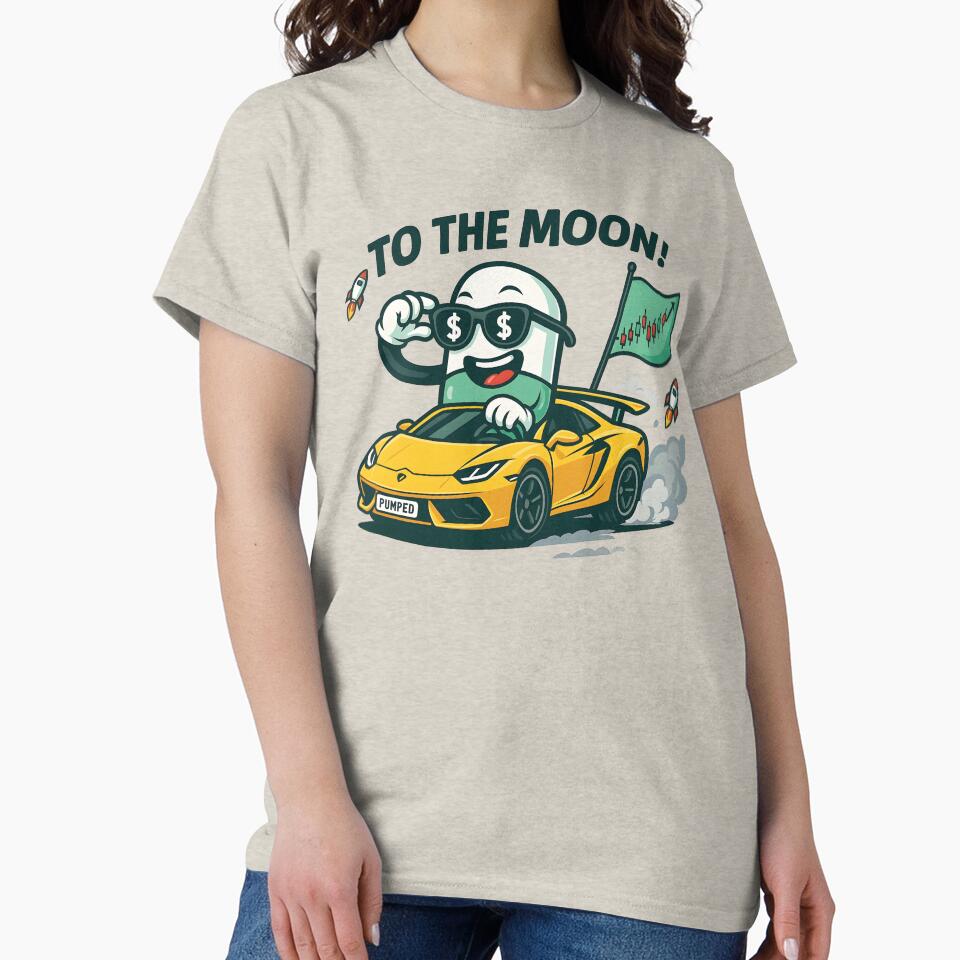 Lambo Pill Meme | Crypto Pump.fun Degen Cartoon by WAUZ T-Shirts, Hoodie, Sweatshirt | BlankRebels.com (Image 2)