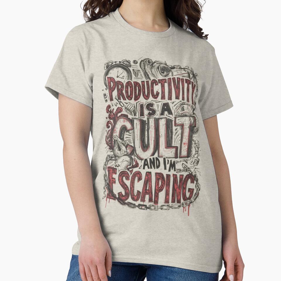 Productivity is a cult and I’m escaping by MercieJ T-Shirts, Hoodie, Sweatshirt | BlankRebels.com (Image 2)