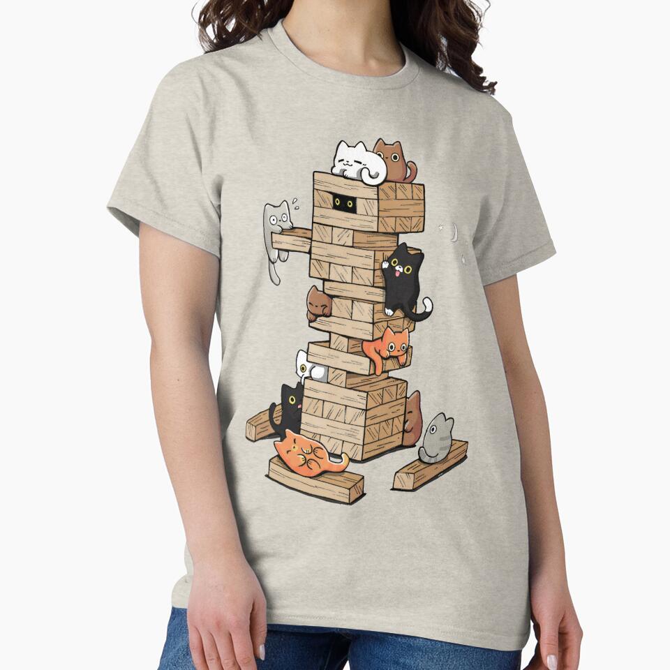 Jenga Cats by Martin Jay T-Shirts, Hoodie, Sweatshirt | BlankRebels.com (Image 2)