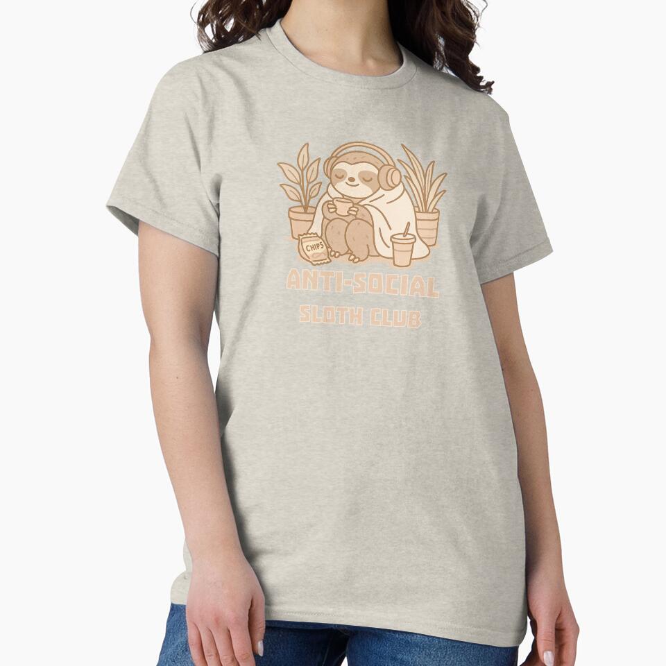 Anti-social Sloth Club by Uniwear-Street T-Shirts, Hoodie, Sweatshirt | BlankRebels.com (Image 2)