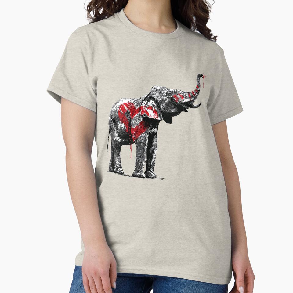 Banksy Marked Elephant - Symbol of Endangered Wildlife by hamishby
