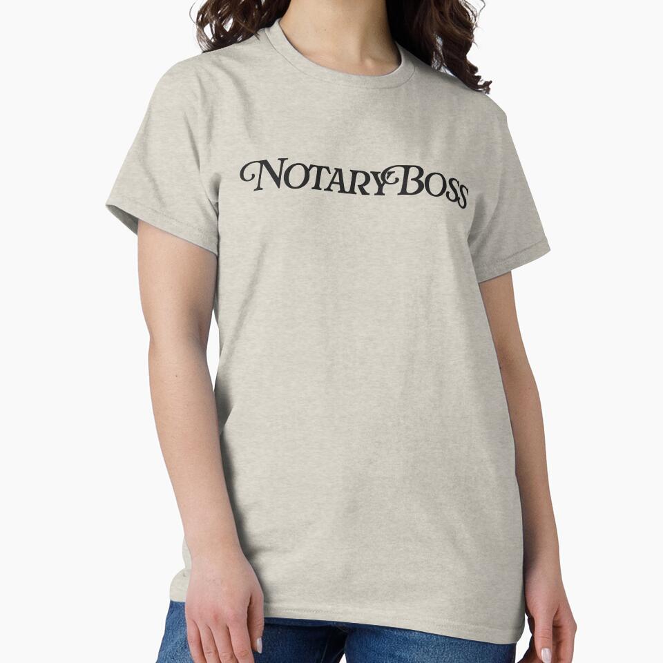 Notary Boss – Elegant Script Typography Design by NotaryLife T-Shirts, Hoodie, Sweatshirt | BlankRebels.com (Image 2)