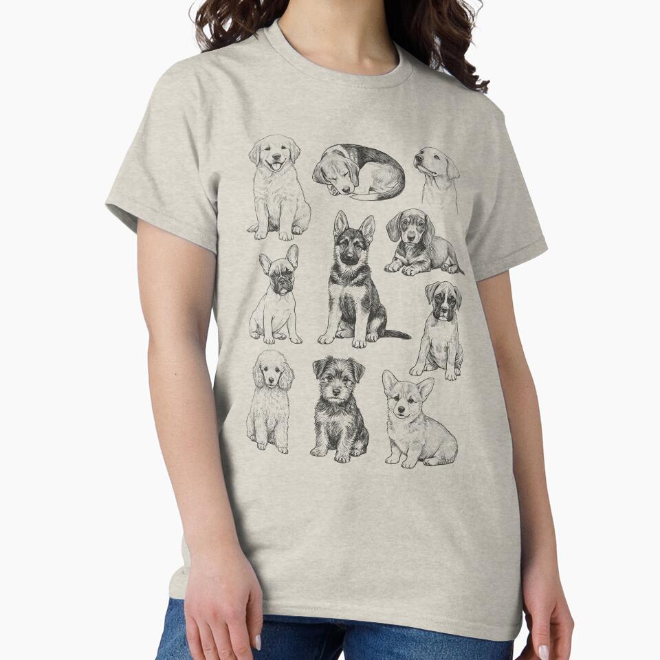 Vintage 90s Cute Dog Animal Lovers Tattoo Retro Style by MuniraWearify T-Shirts, Hoodie, Sweatshirt (Image 2)