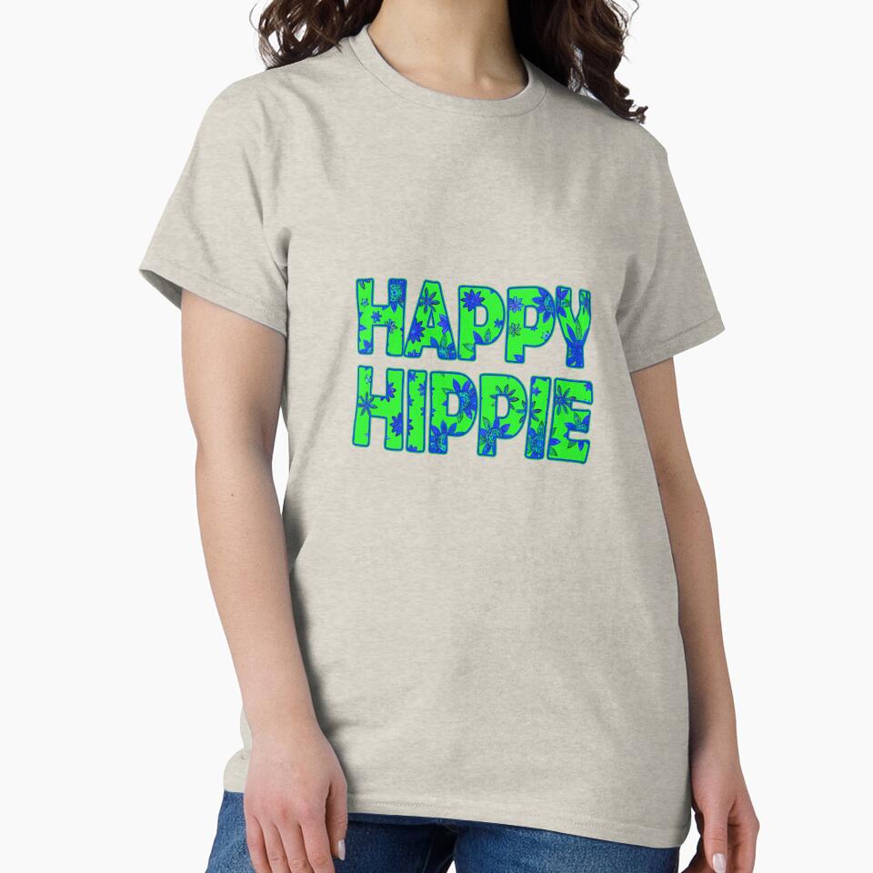 Happy Hippie Words Flower Power Free Spirit Hippie Vibes 3 of 4 by Beachy T-Shirts, Hoodie, Sweatshirt (Image 2)