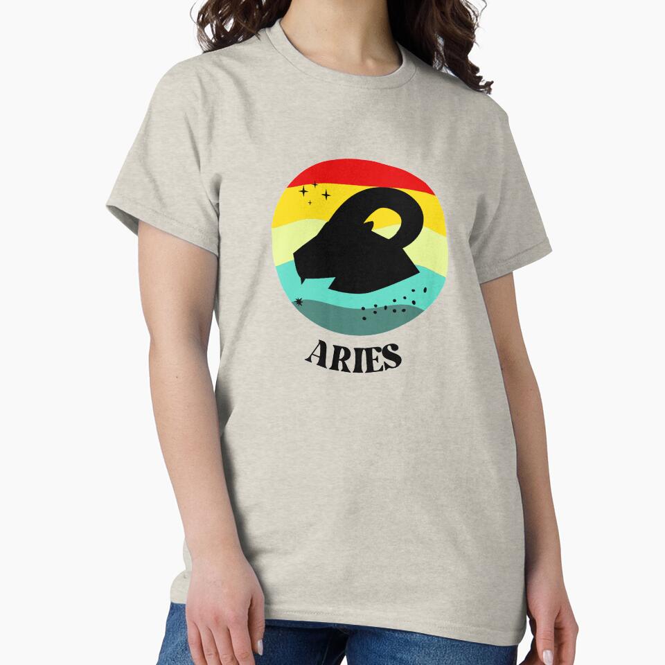 Aries retro design - astrological signs by rmpk101 T-Shirts, Hoodie, Sweatshirt | BlankRebels.com (Image 2)