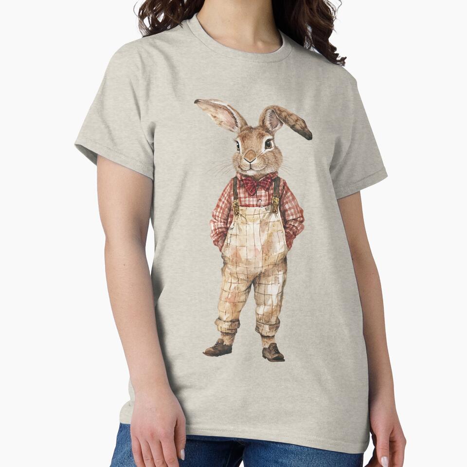 Vintage Cottagecore Hare by bapupa T-Shirts, Hoodie, Sweatshirt | BlankRebels.com (Image 2)