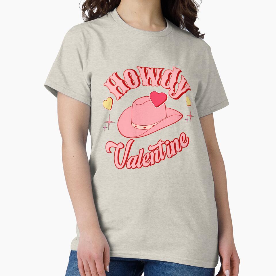 Howdy valentine cute retro vintage Valentine design by ArtfulGiftShop T-Shirts, Hoodie, Sweatshirt (Image 2)