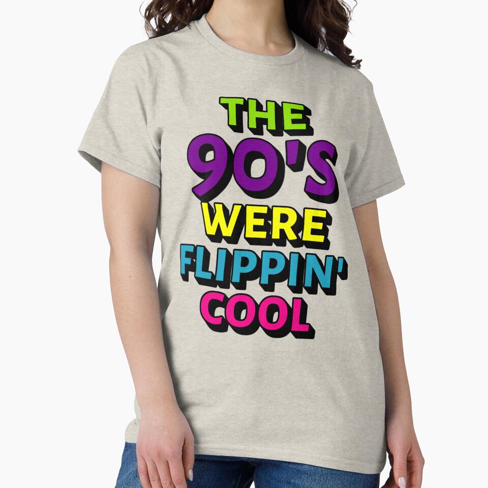 Fun The 90's Were Flippin' Cool, Ombre Pastel Retro Style Design by TrulyEpoque T-Shirts, Hoodie, Sweatshirt (Image 2)