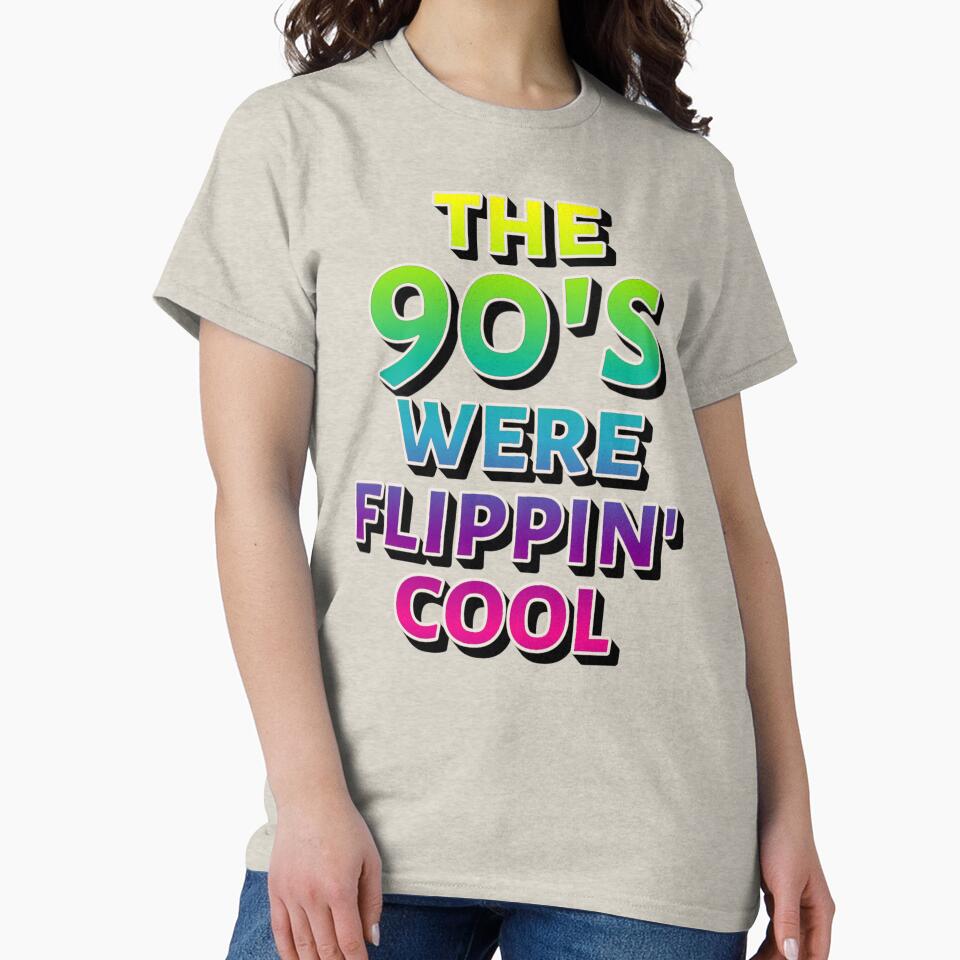 The 90's Were Flippin' Cool, Ombre Pastel Retro Style Design by TrulyEpoque T-Shirts, Hoodie, Sweatshirt (Image 2)
